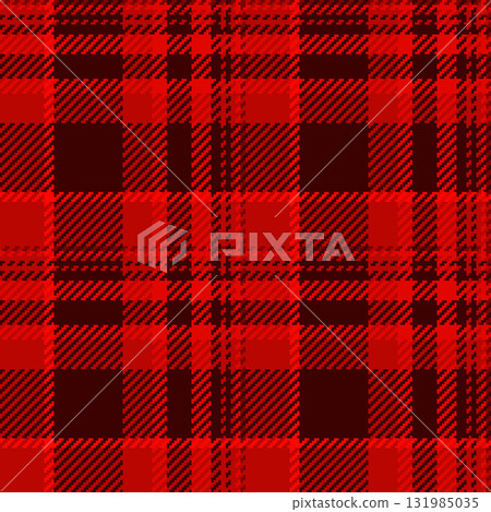 Vibrant red tartan pattern. Classic textile design perfect for backgrounds, fashion, or festive themes. Adds warmth and rustic charm to your creative projects. Vibrant red tartan pattern. Classic textile design perfect for backgrounds, fashion, or festive themes. Adds warmth and rustic charm to your creative projects. 131985035