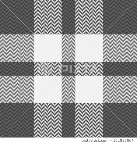 New york textile tartan fabric, website seamless background pattern. Vibrant vector check texture plaid in white and neutral colors. 131985064