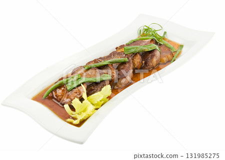 beef and aubergine beef and aubergine 131985275