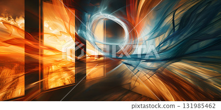 Pentecost, A stylized visual of wind currents swirling gently 131985462