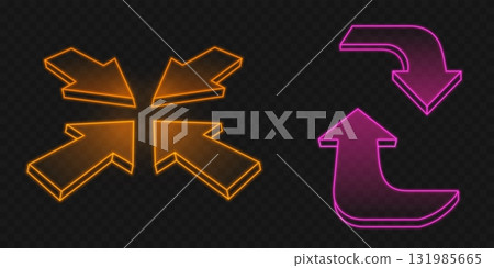 Neon UI arrow designs Neon UI arrow designs 131985665