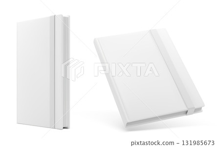 Hardcover notebook with blank white pages Hardcover notebook with blank white pages 131985673