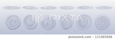 Water drop sound ripples collection 131985686