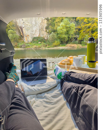 Cozy Car Camping with Scenic River View Cozy Car Camping with Scenic River View 131985996