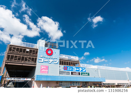 Konan Mitaka store, sunny summer day, Nozaki, Mitaka, Tokyo Konan Mitaka store, sunny summer day, Nozaki, Mitaka, Tokyo 131986256
