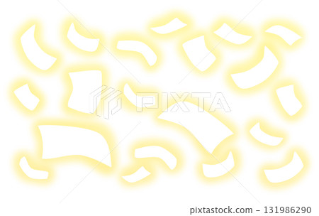 散落的發光紙樣（黃色） 131986290