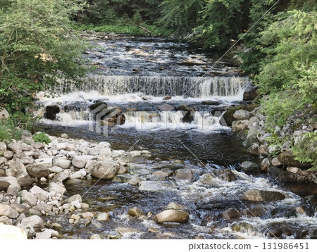 The Serene River Gracefully Flowing Through a Beautiful Natural Landscape and Beyond 131986451
