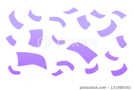 Scattered paper silhouette pattern (purple) 131986592