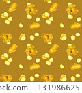 Ginger seamless pattern. Hand-drawn watercolor illustration background material of vegetables and condiments. 131986625