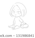 一位女士與一隻貓一起放鬆 131986841