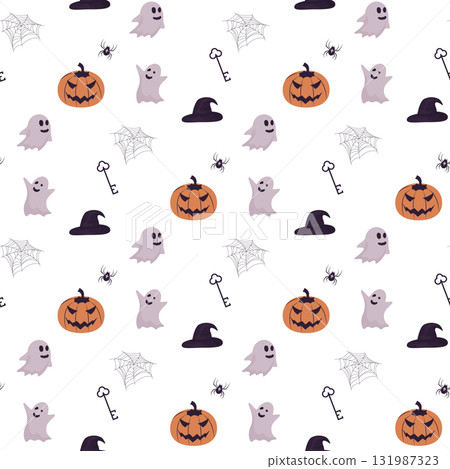 halloween seamless pattern 131987323