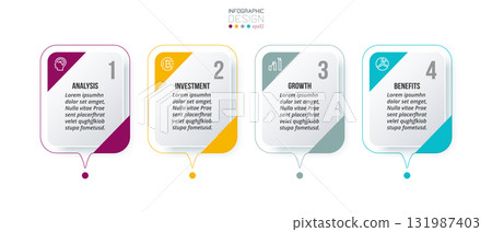Infographic template business concept with step. Infographic template business concept with step. 131987403