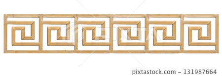 Brown old metal square pattern isolated on white background Brown old metal square pattern isolated on white background 131987664