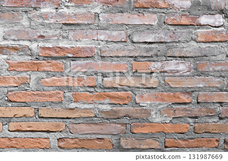 old brown brick wall background old brown brick wall background 131987669