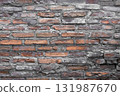 old brown brick wall background 131987670