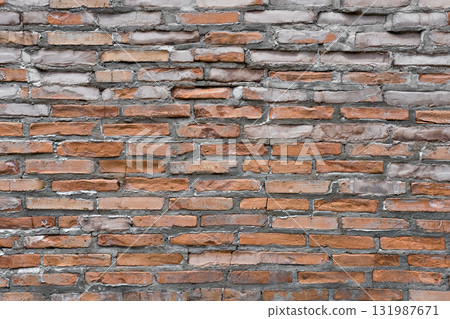 old brown brick wall background old brown brick wall background 131987671