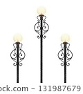 street lamp isolated on white background 131987679