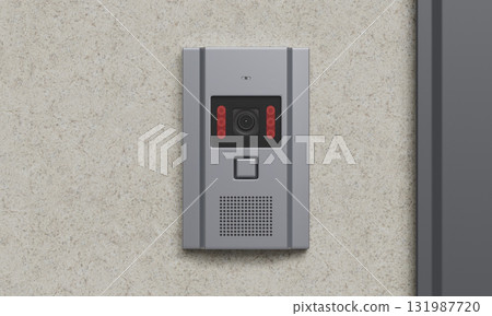 Modern Digital Video Door Bell. 3D Rendering. 131987720