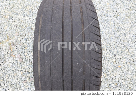 Tire with wire sticking out 131988120