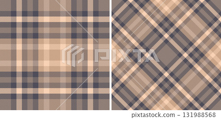 Vector plaid texture of pattern seamless tartan with a textile background check fabric. Set in vintage colors for garment industry trends. Vector plaid texture of pattern seamless tartan with a textile background check fabric. Set in vintage colors for garment industry trends. 131988568