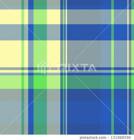 Strong textile tartan seamless, repeating plaid pattern background. Cutout texture check vector fabric in blue and light colors. 131988590