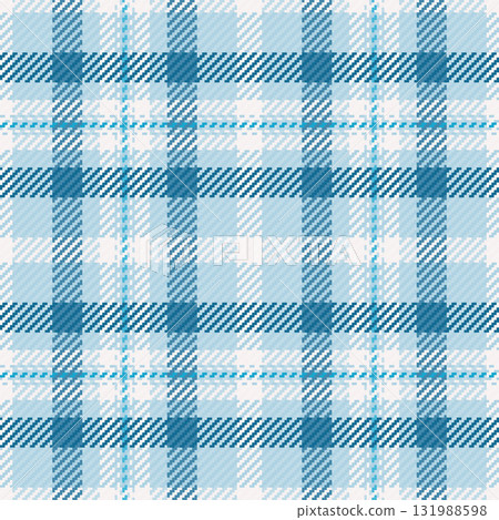 Classic plaid pattern in blue hues. Seamless fabric texture ideal for backgrounds, textiles, and creative projects demanding a touch of traditional charm. Classic plaid pattern in blue hues. Seamless fabric texture ideal for backgrounds, textiles, and creative projects demanding a touch of traditional charm. 131988598