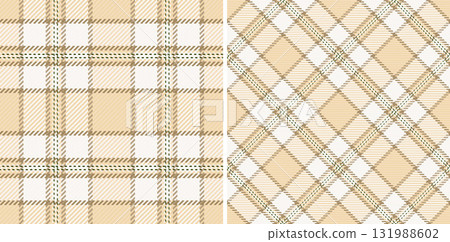 Tartan texture plaid of pattern fabric textile with a vector check seamless background. Set in skin colors for creative gift wrapping ideas and special occasions. 131988602