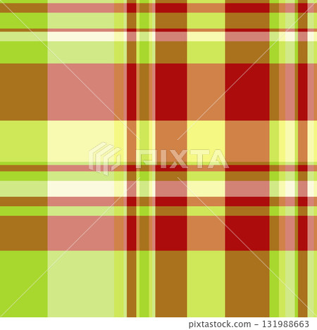 Colorful plaid pattern in green, red and brown. Abstract geometric background for textiles, wrapping, design, or modern vibrant wallpaper. Colorful plaid pattern in green, red and brown. Abstract geometric background for textiles, wrapping, design, or modern vibrant wallpaper. 131988663