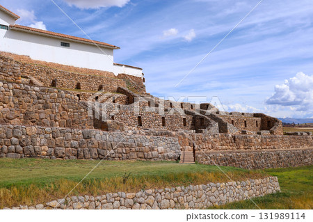 View of the ruins of the Inca temple of Chinchero in Cusco. View of the ruins of the Inca temple of Chinchero in Cusco. 131989114