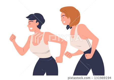 Woman Character Standing Look Aside as Opposition to Somebody Vector Illustration Woman Character Standing Look Aside as Opposition to Somebody Vector Illustration 131989194