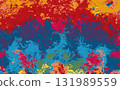 Abstract illustration background decoration texture grunge decalcomania painted with paint 131989559