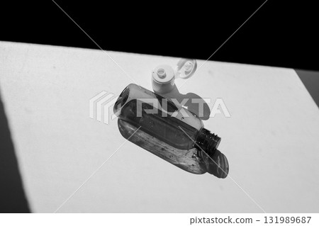 plastic tube mockup with shadow 131989687