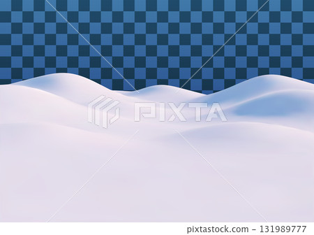 3D Snow Landscape with Transparent Background 131989777