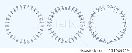 Winter scandinavian line botanical Christmas wreath. Simple nordic round frame. Minimalist vector branches, berries. Winter scandinavian line botanical Christmas wreath. Simple nordic round frame. Minimalist vector branches, berries. 131989929