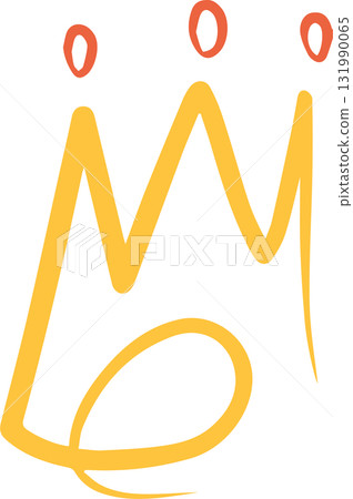 Royal crown of gold king and queen 131990065