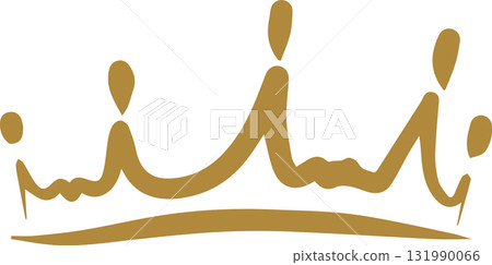 Royal crown of gold king and queen 131990066