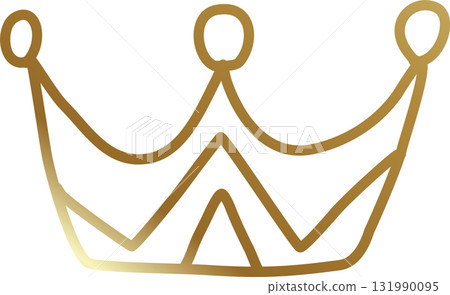 Royal crown of gold king and queen 131990095