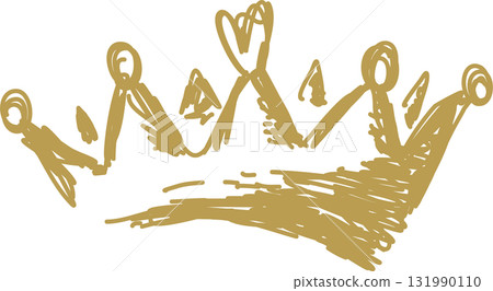 Royal crown of gold king and queen 131990110