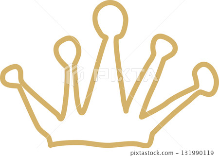 Royal crown of gold king and queen 131990119