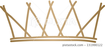 Royal crown of gold king and queen 131990122