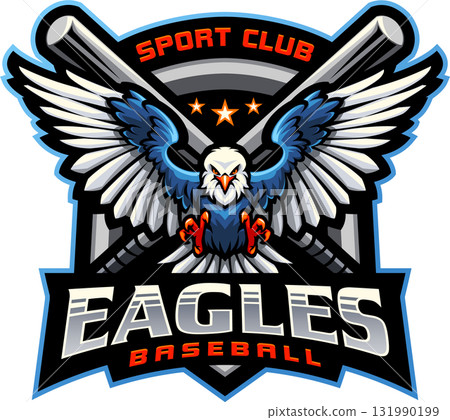 Eagles baseball esport mascot logo design 131990199