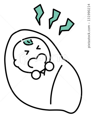 Newborn baby_monochrome 131990214