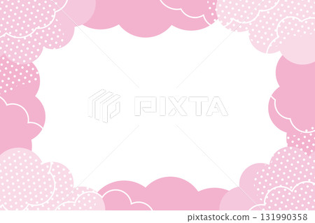 Fluffy cute frame (pink) 131990358