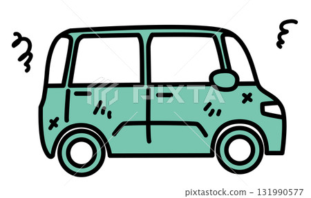 破舊的汽車_單色 破舊的汽車_單色 131990577
