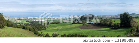 Panoramic view of the coastline of Sao Miguel Azores Panoramic view of the coastline of Sao Miguel Azores 131990892