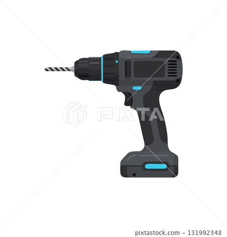 Cordless power drill tool for construction and DIY projects vector illustration Cordless power drill tool for construction and DIY projects vector illustration 131992348