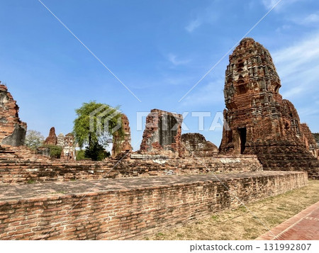 Ruins seen at Ayutthaya, a World Heritage Site in Thailand Ruins seen at Ayutthaya, a World Heritage Site in Thailand 131992807