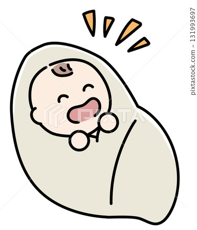 快樂的新生嬰兒_顏色 快樂的新生嬰兒_顏色 131993697