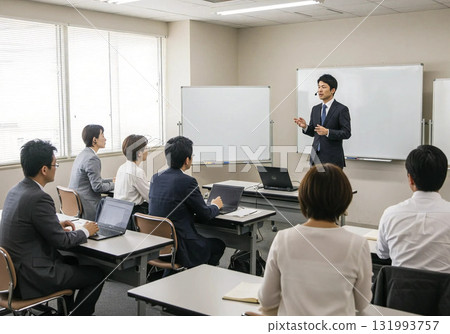 "CEOs attending a seminar" "Seminar scene" 131993757