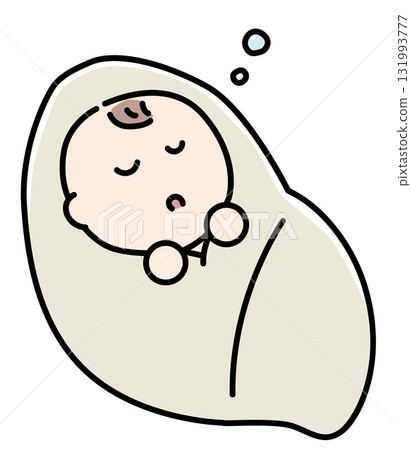 新生兒安然入睡_顏色 131993777